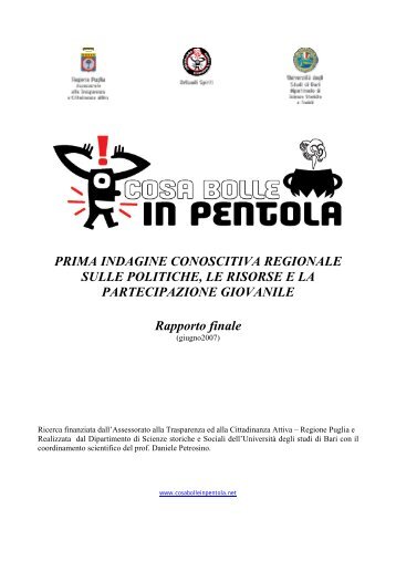 PRIMA INDAGINE CONOSCITIVA REGIONALE ... - Il tacco d'Italia