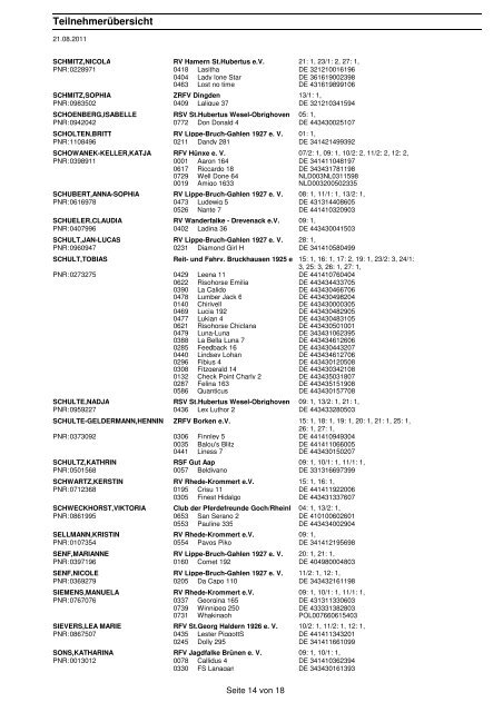 Crystal Reports - RPfList - Reiterverein Jagdfalke Brünen