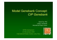 Tay, D.; CIP genetic resources program: A model genebank.