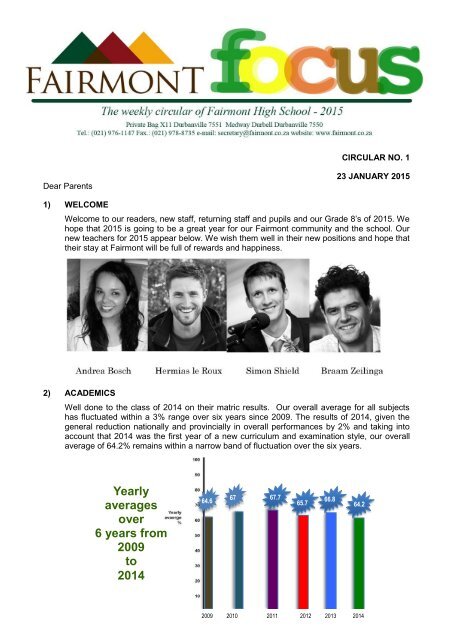 Fairmont Focus 28: 03 September 2015