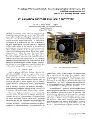 atlas motion platform: full-scale prototype - Carleton University