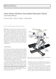 Atlas Motion Platform Generalized Kinematic Model - Carleton ...