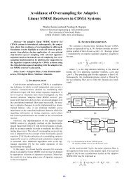 Avoidance of Oversampling for Adaptive Linear MMSE Receivers in ...