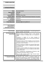 curriculum vitae - Comune di Galatina