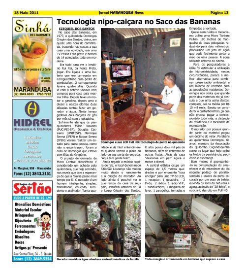 Saco do Morcego - Jornal Maranduba News