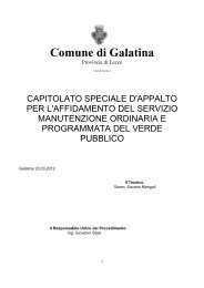 File: Capitolato speciale d'appalto - Comune di Galatina