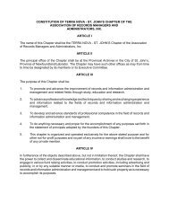 Terra Nova Chapter Constitution and By-laws - ARMA Terra Nova ...