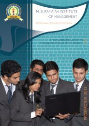 MSRIM Prospectus - MS Ramaiah Institute of Management