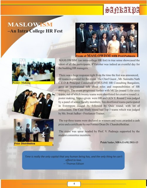 Sankalpa Oct-Dec 2012.CDR - MS Ramaiah Institute of Management