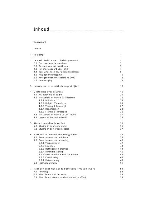 Rapport van mestbeleid naar bemestingsbeleid - Clm