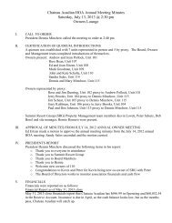 CA Annual Meeting Minutes 2013 - Summit Resort Group HOA ...