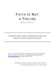 faith is not a feeling - Cru Staff Store - Campus Crusade for Christ