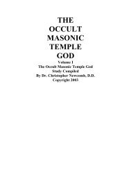 The Occult Masonic Temple God - Intro to Crow Healing Network