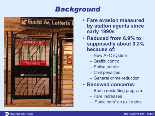 Measuring & Controlling Subway Fare Evasion ... - Lexciestuff.net