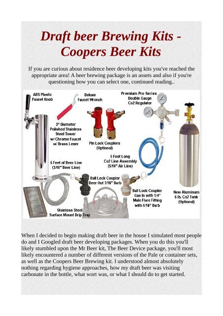 Draft beer Brewing Kits - Coopers Beer Kits