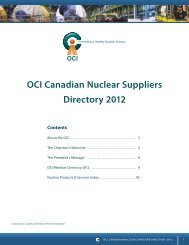 OCI Member Directory 2012 - Organization of CANDU Industries