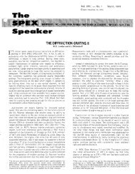 THE DIFFRACTION GRATING II - SPEX Speaker