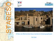 Présentation de la STARESO - DREAL Corse