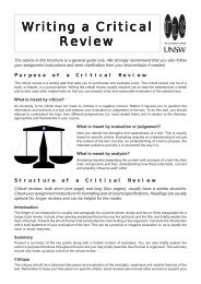Writing a Critical Review - The Learning Centre - University of New ...