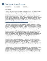 Letter from Head of Upper School Rachel Moulton - The Miami ...