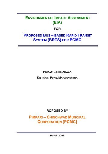 (EIA) SYSTEM (BRTS) FOR PCMC