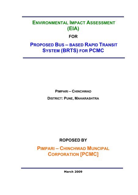 (EIA) SYSTEM &#40;BRTS&#41; FOR PCMC