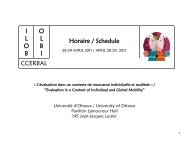 Horaire (PDF) - CCERBAL - Université d'Ottawa
