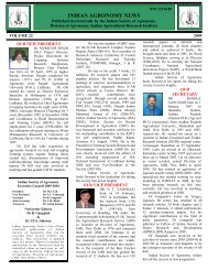INDIAN AGRONOMY NEWS - Indian Society of Agronomy