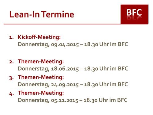 Gründung des 1. BFC Lean-In Circles in Österreich