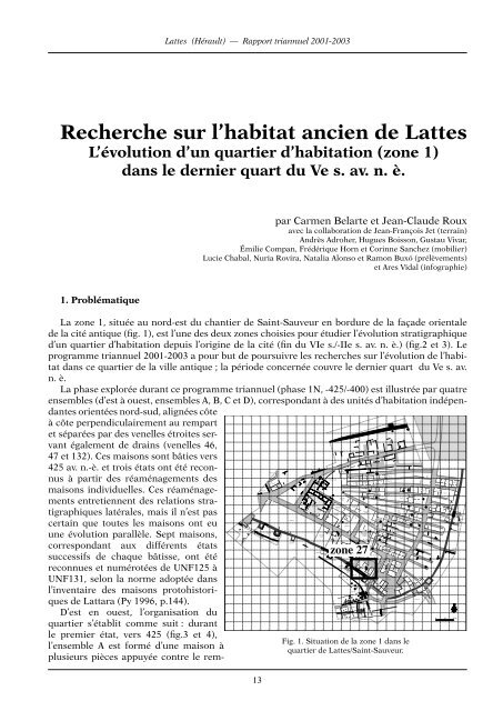 Recherche sur l'habitat ancien de Lattes - Lattara.net