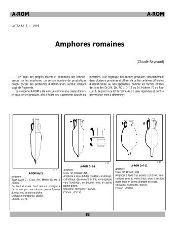 A-ROM Amphores romaines - Lattara