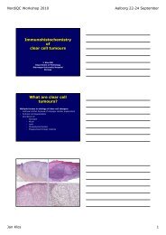 Immunohistochemistry of clear cell tumours What are ... - NordiQC