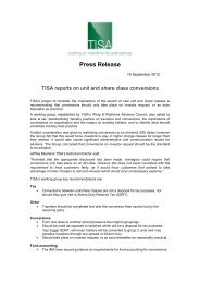 TISA reports on unit and share class conversions - UK.COM