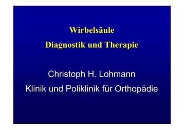 WirbelsÃ¤ule Diagnostik und Therapie Christoph H ... - fsrmed.de