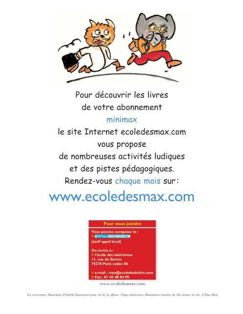 minimax 3 Ã  6 ans - L'Ecole des loisirs