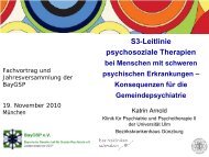 S3-Leitlinie Psychosoziale Therapien bei schweren psych ... - BayGSP