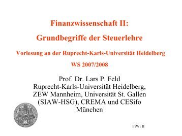 Grundbegriffe der Steuerlehre - Ruprecht-Karls-Universität Heidelberg