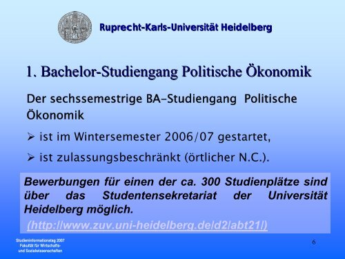 und Sozialwissenschaften - Ruprecht-Karls-Universität Heidelberg