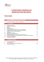 CONDITIONS GENERALES MAINTIEN DES REVENUS ... - Aduciel