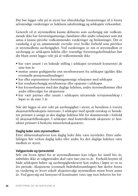 Norsk anbefaling for eierstyring og selskapsledelse 28 ... - NUES