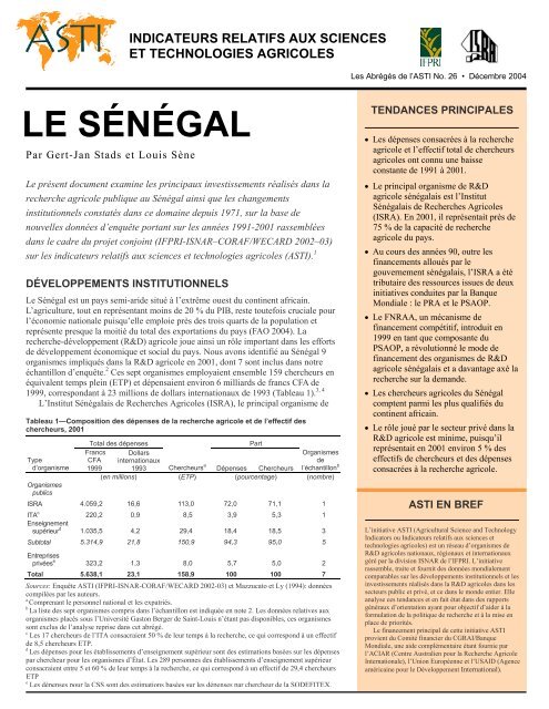 PDF 319K - ASTI - cgiar