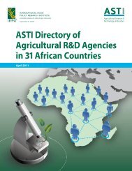 ASTI Directory of Agricultural R&D Agencies in 31 African ... - cgiar