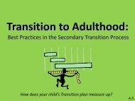 Secondary Transition Process Training - The Arc of Tennessee
