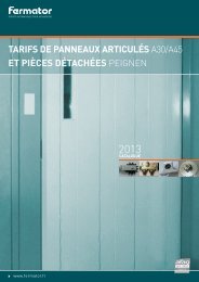 tarifs de panneaux articulés a30/a45 et pièces ... - Fermator France