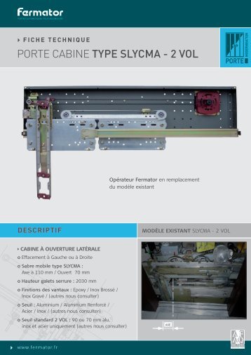 PORTE CABINE TYPE SLYCMA - 2 VOL