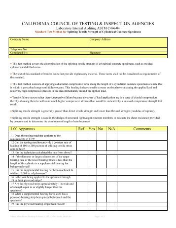 C496 Audit Checklist - cctia