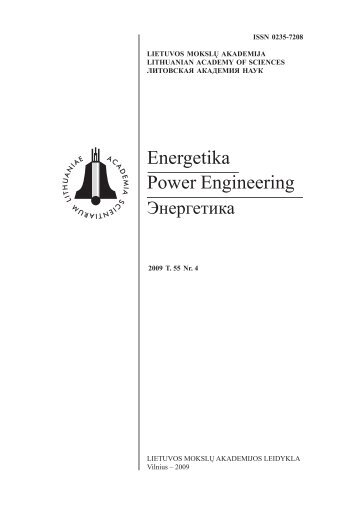 Energetika Power Engineering - Lietuvos mokslų akademijos ...