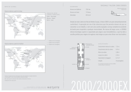 Dotado da maior cabine da frota da NetJets Europe, o Falcon 2000 ...