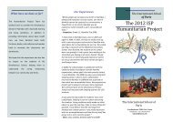 2012 Humanitarian Project Brochure - International School of Paris