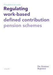 Regulating work-based defined contribution pension schemes ...